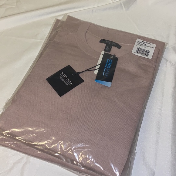 🆕 Nordstrom Tech-Smart Crewneck Sweater In Pink Antique - Picture 2 of 2
